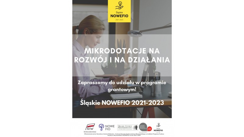 Plakat informacyjny Śląskie NOWEFIO na lata 2021-2023 fot. mat.pras